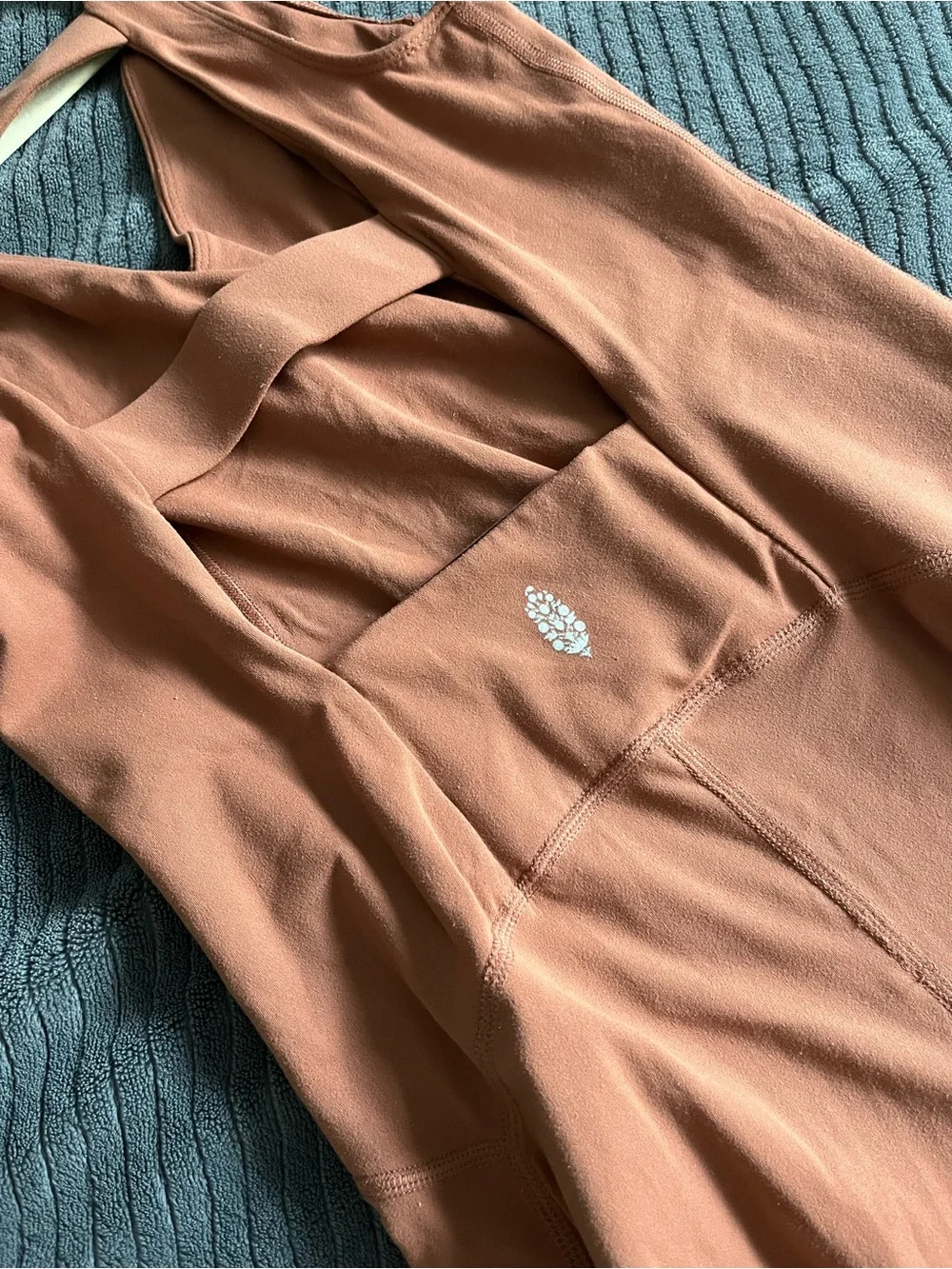 FP Movement by Free People Rust-Brown Cutout Back Jumpsuit - Picture 7 of 9